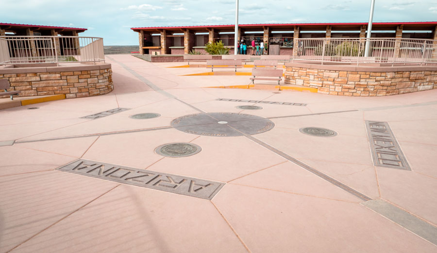 View of the Four Corners Monument wherein you can stand at 4 states at once