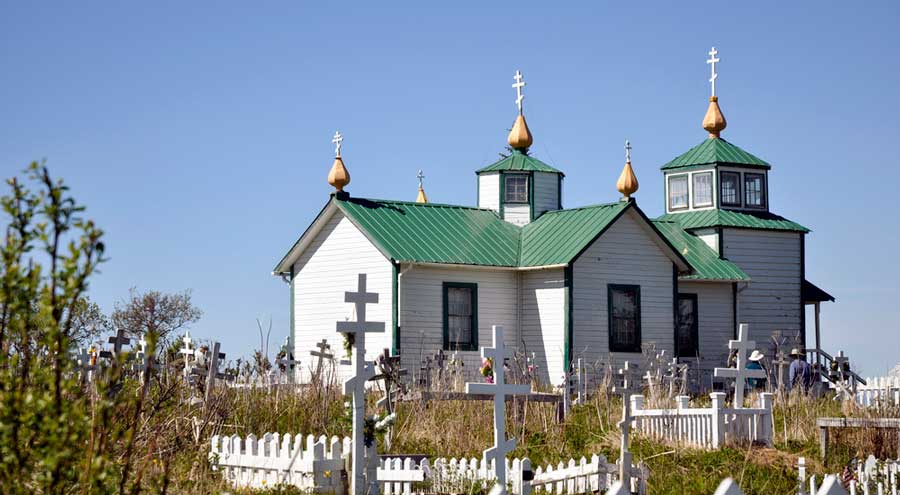 A Russian Orthodox Church from the outside