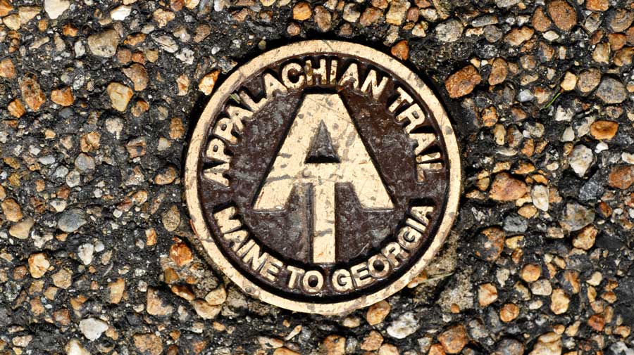 The Appalachian Trail marker in Georgia