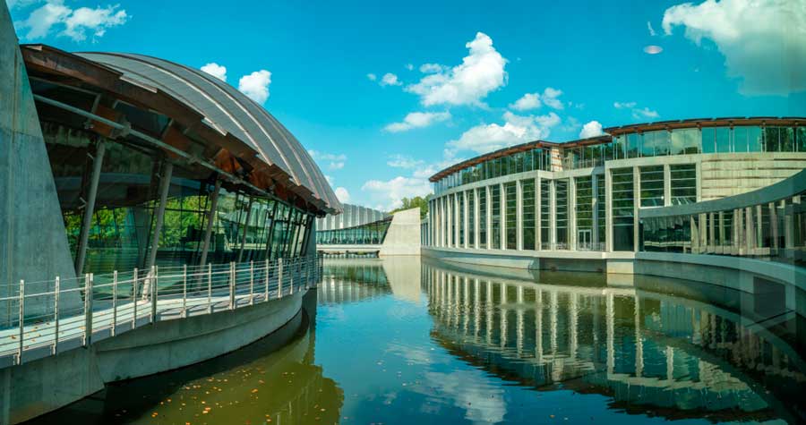 View from the Crystal Bridges Museum in Arkansas