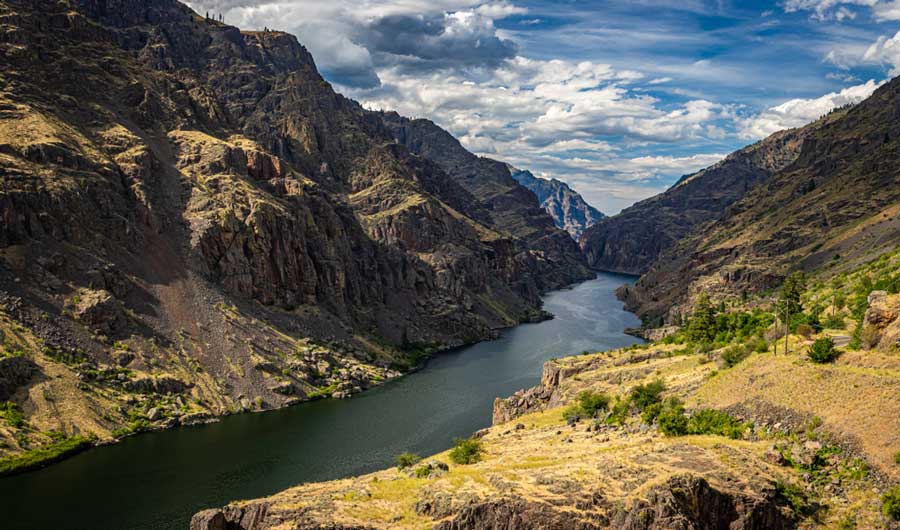 View from the Hells Canyon in Idaho