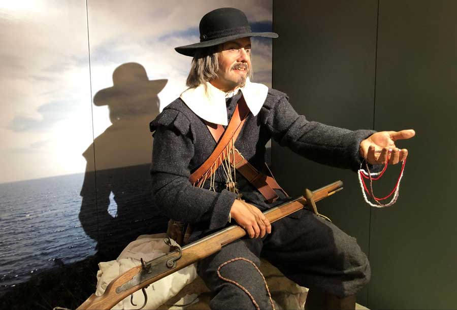 An early Connecticut settler displayed in the Mashantucket Pequot Museum