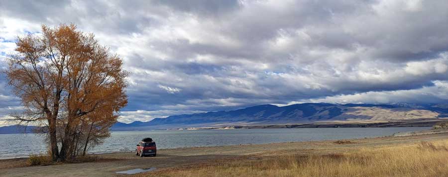 View of car near the Missouri River