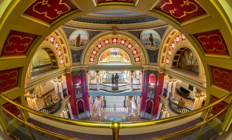 View from the inside of the Montana State Capitol Building