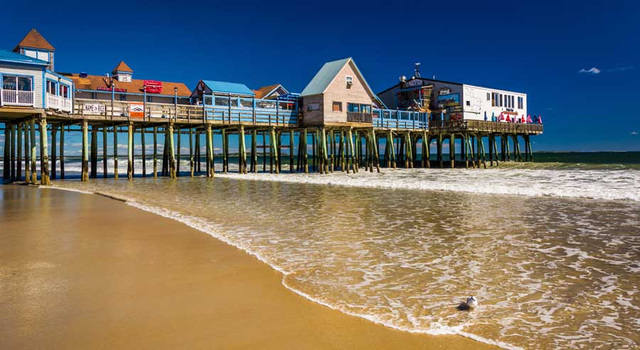 View of the pier in Old Orchard Beach