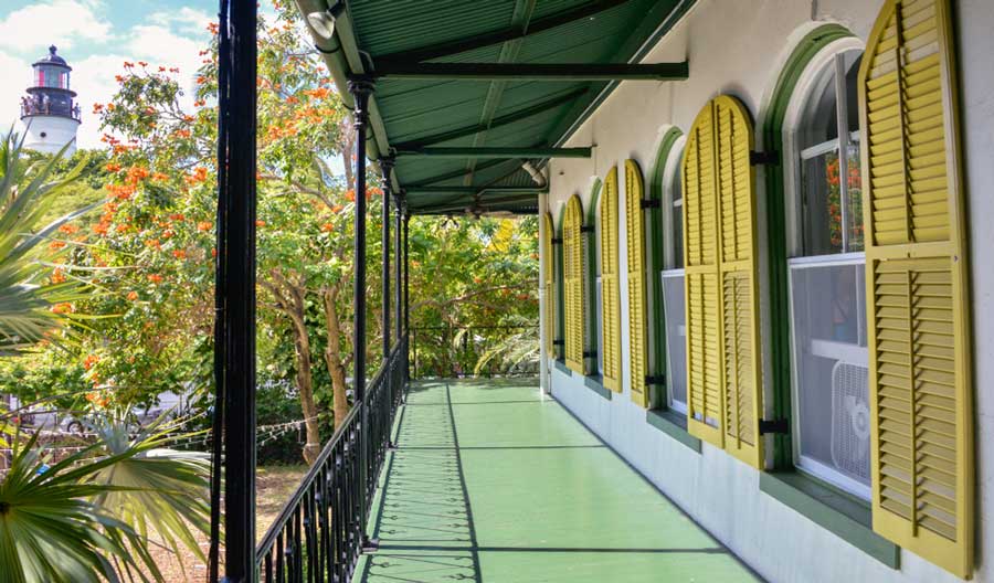 View from the porch area of The Hemingway Home and Museum