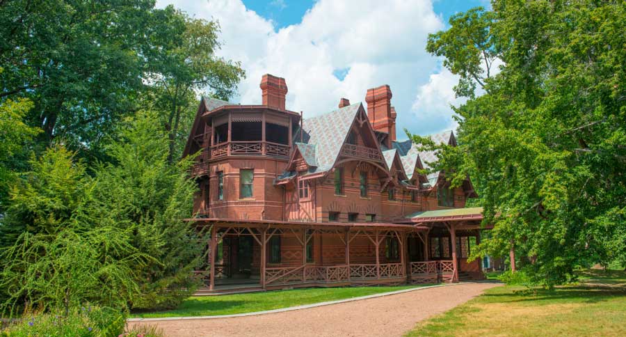 The Mark Twain House and Museum from the outside in Connecticut