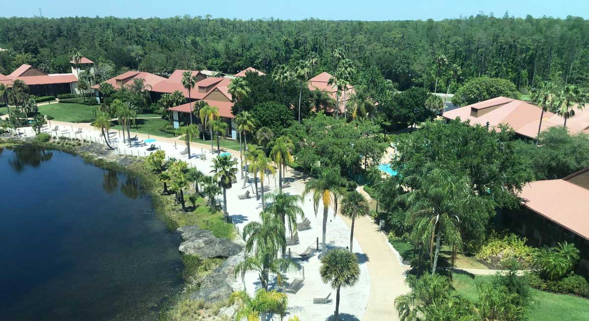 Overlooking view of the Coronado Springs Resort in Florida, one of the things Florida is known for