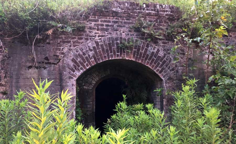 View of an entrance to Fort Macomb
