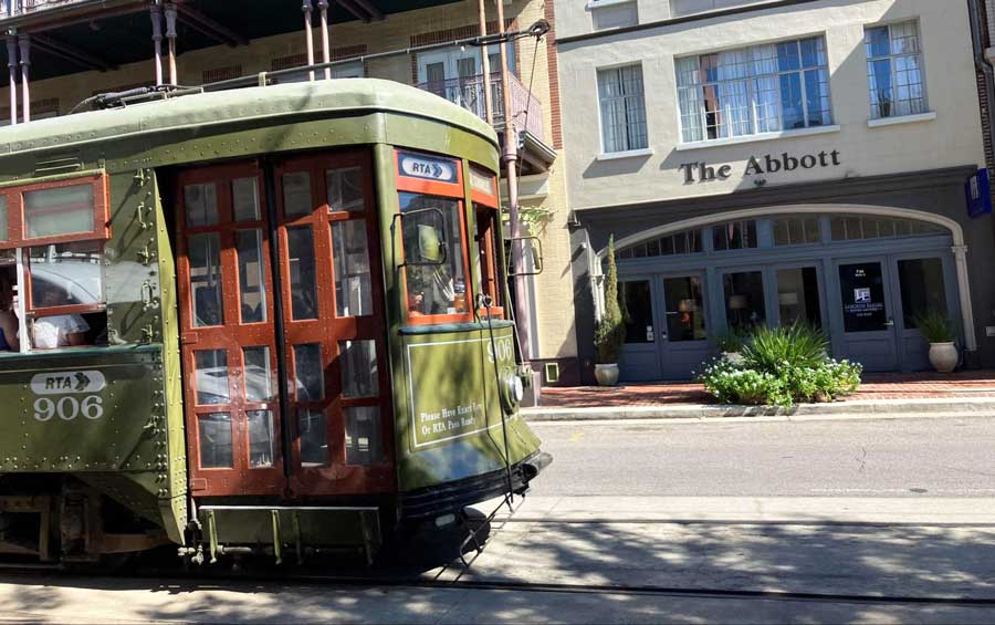 View of a streetcar in Louisiana