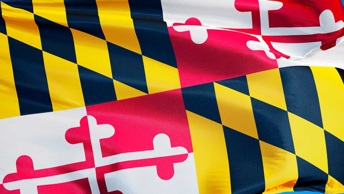 The Maryland state flag, one of the things Maryland is known for