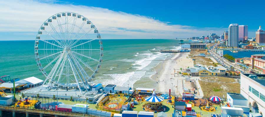 Aerial view of Steel Pier in Atlantic City