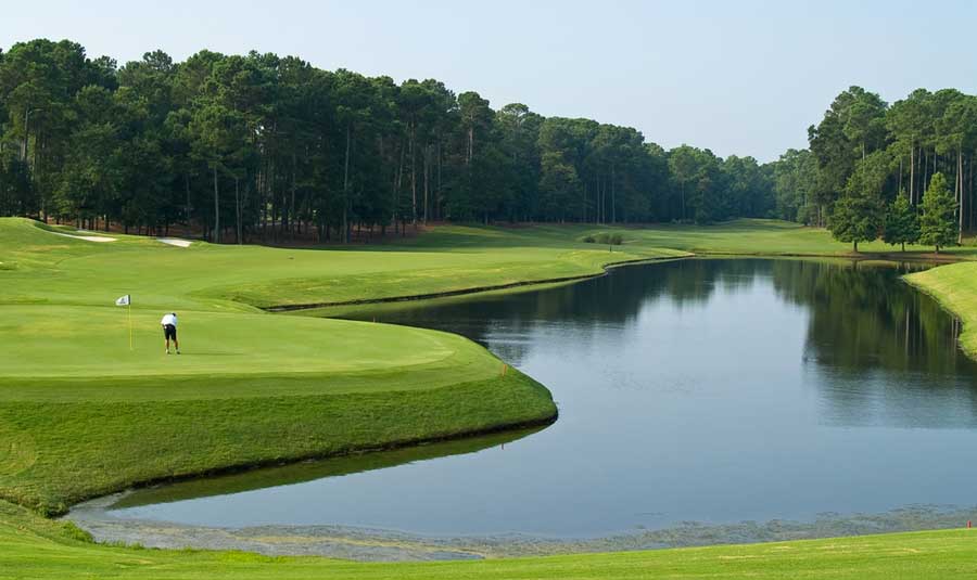 View of a golf course in in South Carolina