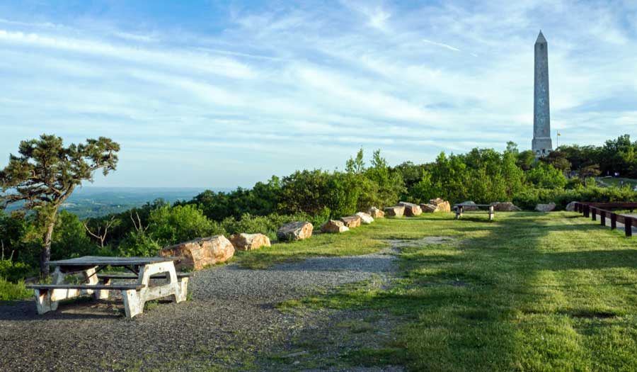 Clear blue sky over the High Point State Park