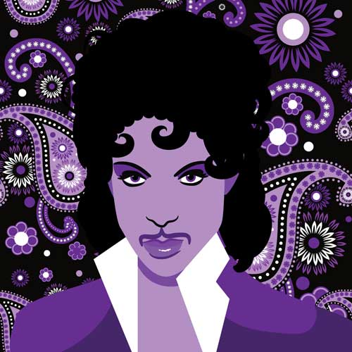 An illustrative art of Prince Rogers Nelson