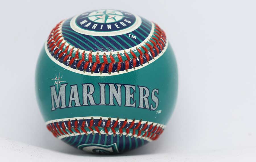 A Seattle Mariners baseball souvenir