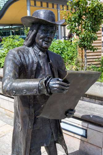A statue of William Penn located in Pennsylvania