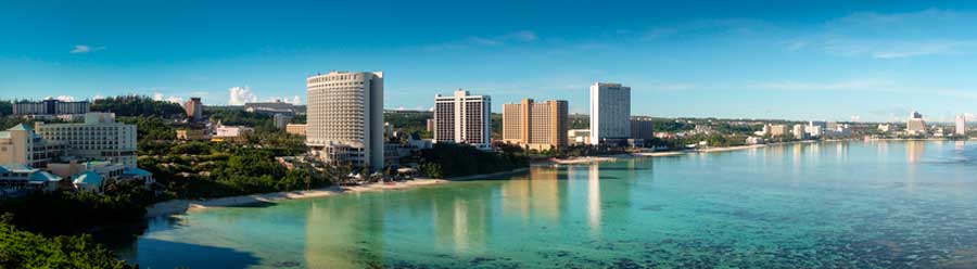 Panoramic view of buildings in Guam