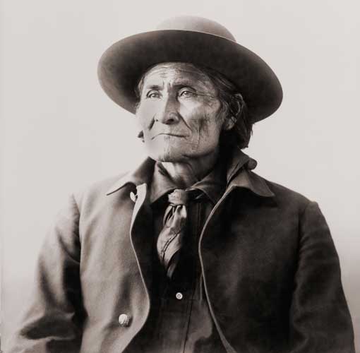 Portrait of Geronimo at Fort Sill in Oklahoma