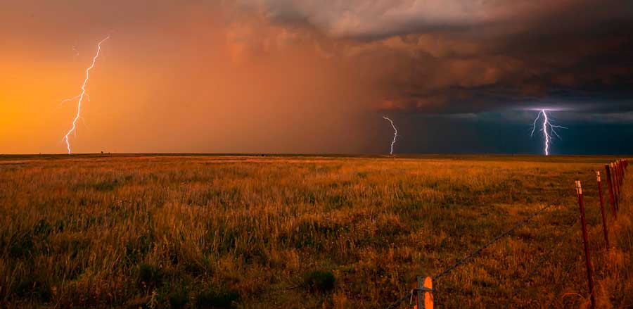Lightning strike on the Great Plains