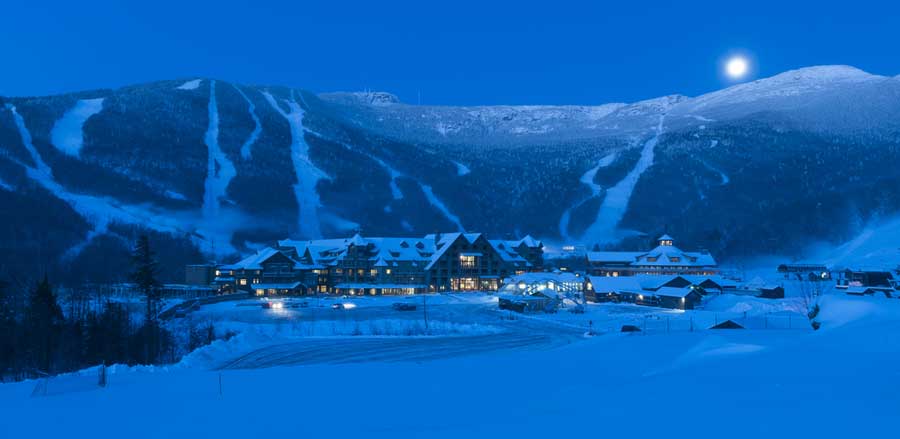 Full moon over the Mount Mansfield