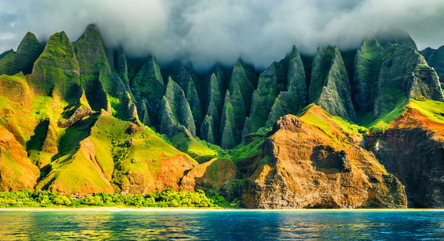 Scenic view at the Nā Pali Coast State Wilderness Park