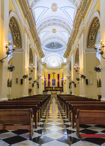 View from the interior of Catedral de San Juan Bautista