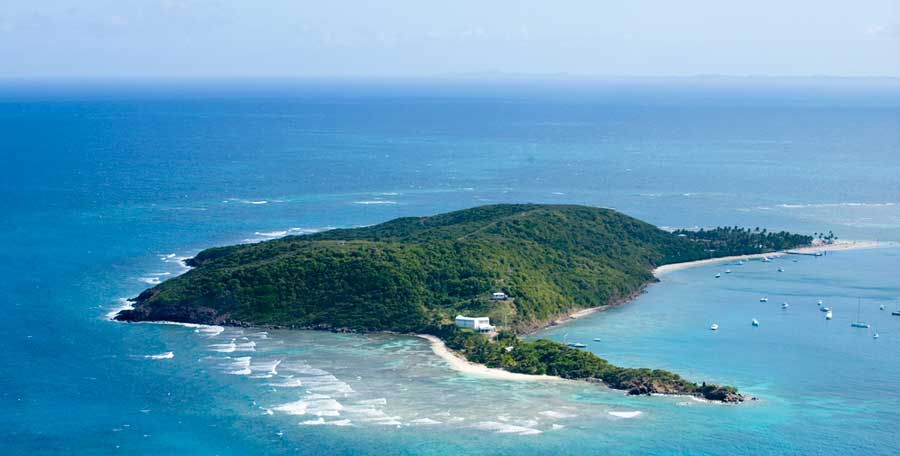 Aerial view of the Isla Palomino