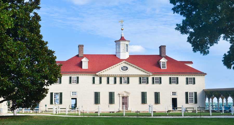 The George Washington's Mount Vernon building from the outside